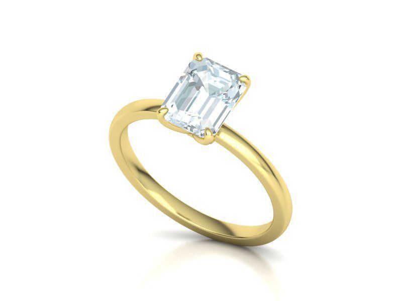 Emerald Cut Solitaire