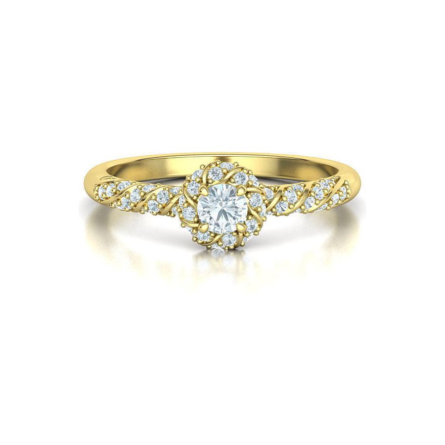 Twist Style Engagement Ring