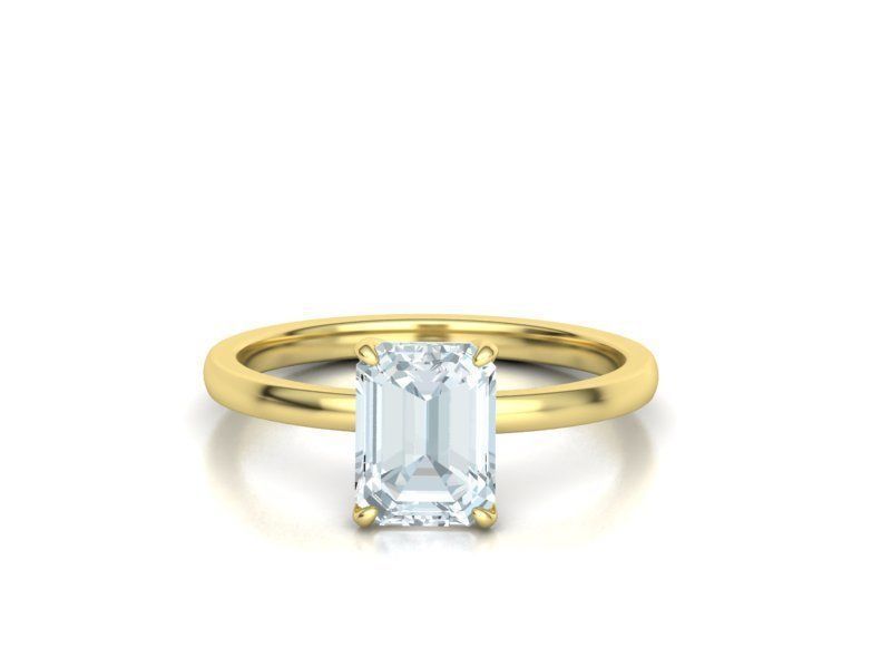 Emerald Cut Solitaire