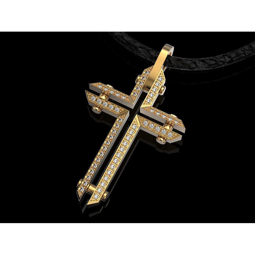 Gold & Diamonds Cross