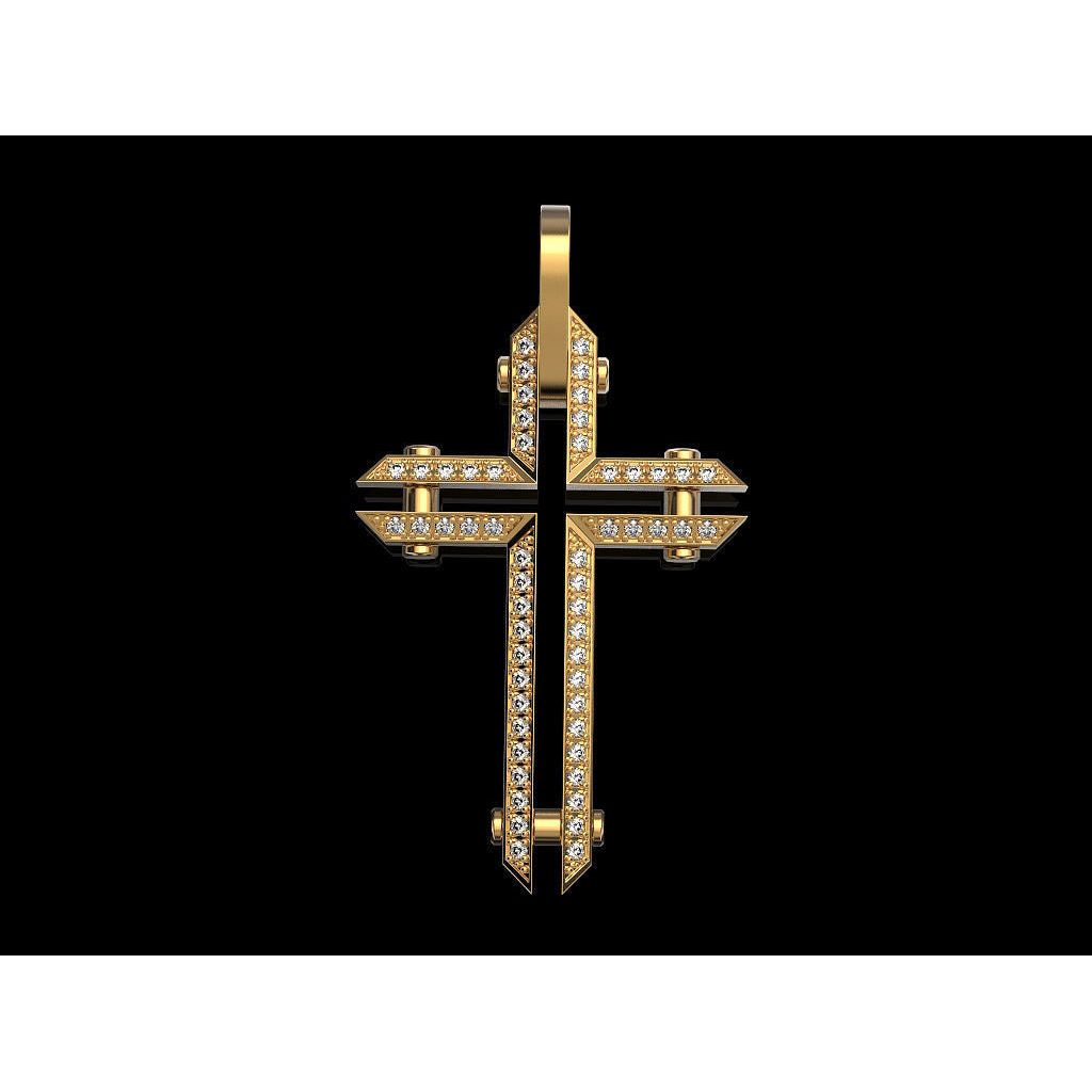 Gold & Diamonds Cross