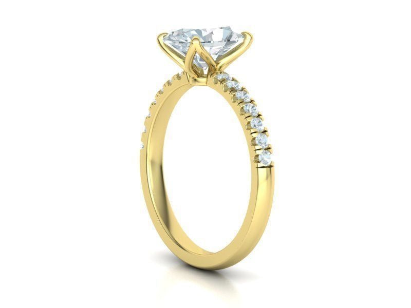 1.8 Ct Oval Engagement Ring