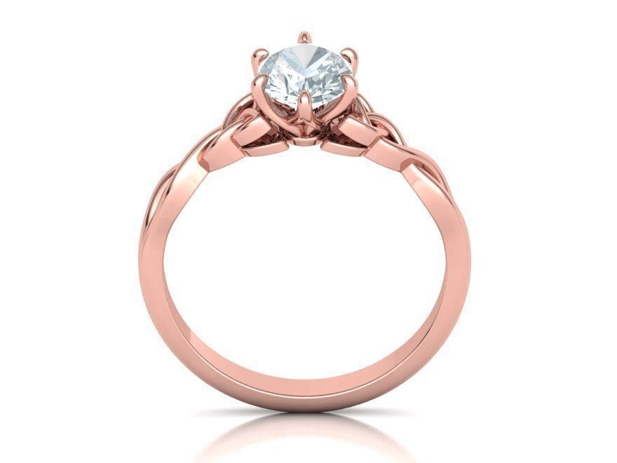 1 Ct Oval Knot Engagement Ring