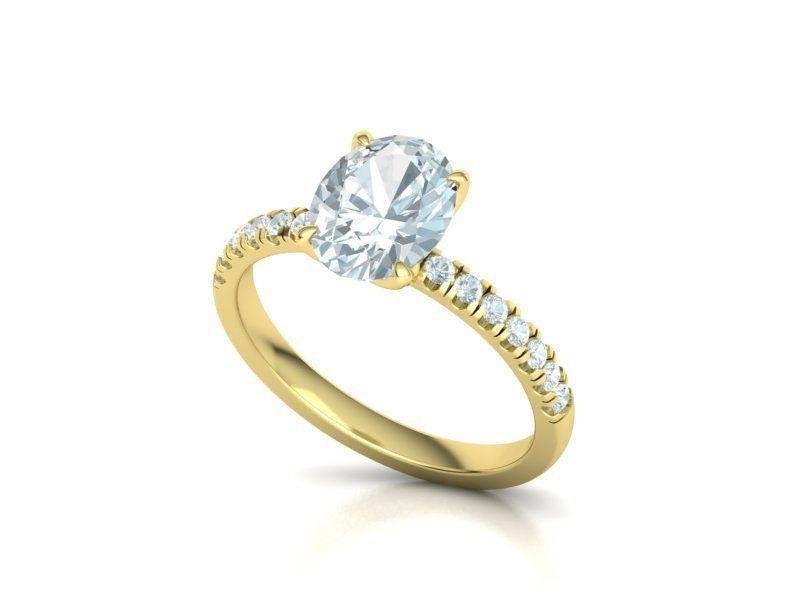 1.8 Ct Oval Engagement Ring