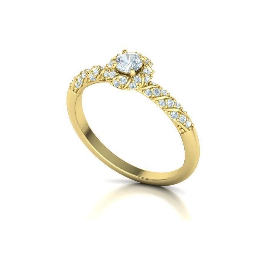 Twist Style Engagement Ring