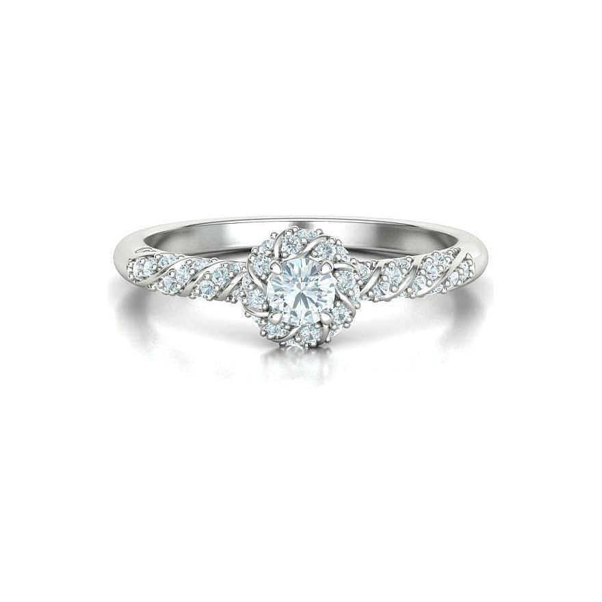 Twist Style Engagement Ring